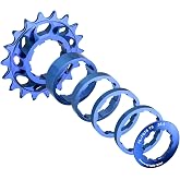 PeakRider Single Speed Conversion Kit for Shimano HG Freehub | 7075 Aluminum 15T/16T/18T Cog + Spacer Set, Complete Fixie &amp; Dirt Jump Bike Conversion Kit