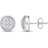 La Joya Lab Grown Diamond Stud Earrings - 1/4 Carat GH VS/SI Diamonds in 925 Sterling Silver - Sparkling Earrings for Men and Women