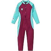 AIWUHE Toddler Full Body Swimsuit Girls One Piece Swimwear Long-Sleeve Rash Guard UPF 50+ Bathing Suit Sunsuit Sets 2-8Y