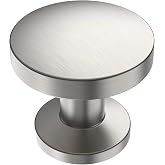 9BUILD 10 Pack Brushed Satin Nickel Cabinet Knobs,Solid Round Drawer Pulls | Zinc Alloy,Simple Style,Easy Installation,Cabinet Hardware for Kitchen,Bathroom,Dressers and Cupboards