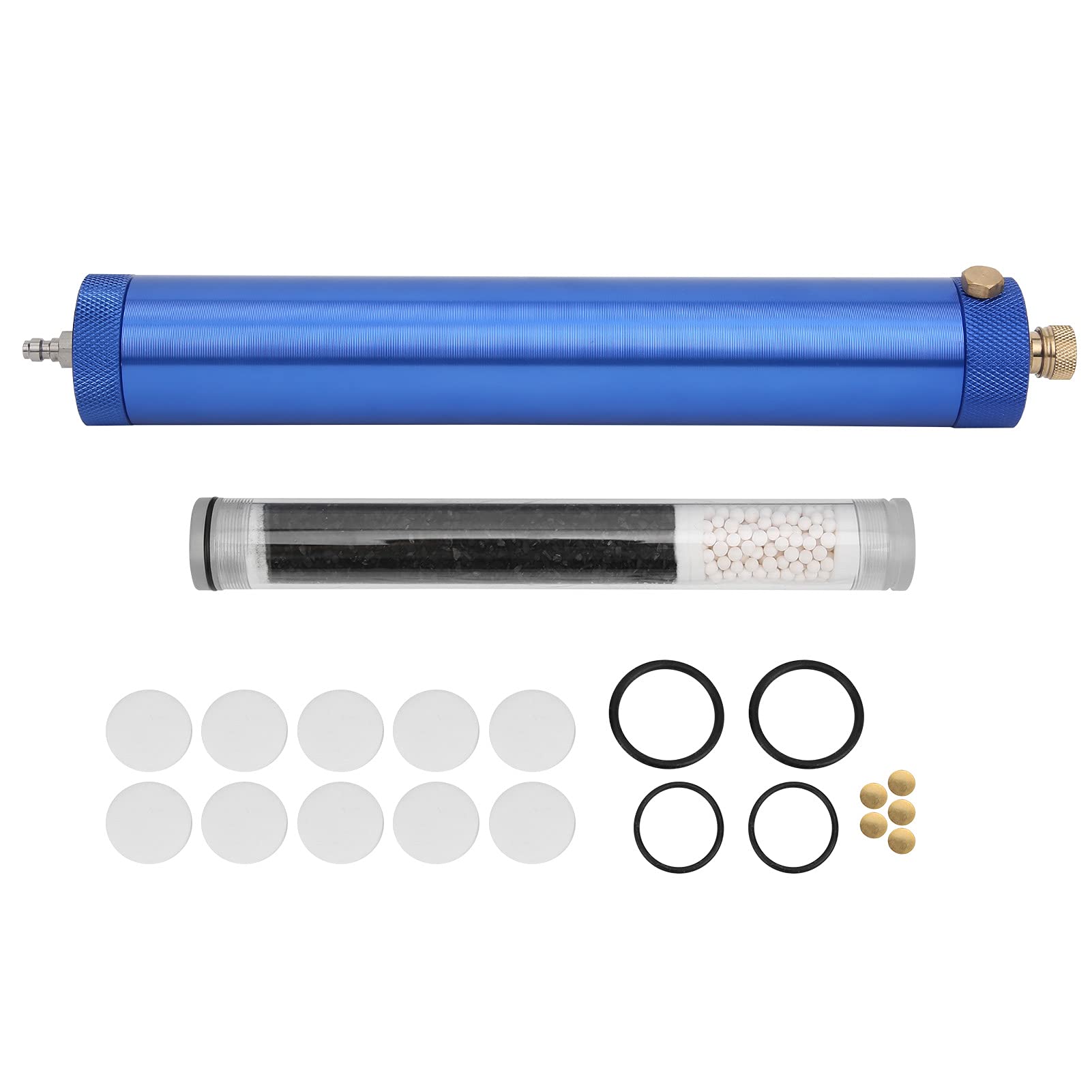 BTER 30MPa High Pressure Air Filter, 4500psi Air Compressor Oil Water Separator, Ultralight Seamless Aluminum Alloy Diving Separator for High Pressure Air Compressor, Diving Breathing