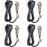 Haldzemo Hall Effect Sensor NJK-5002D M12 Proximity Switch NPN NC 3 Wires Detection Approach Switch 10mm Normally Closed (4 Pack)