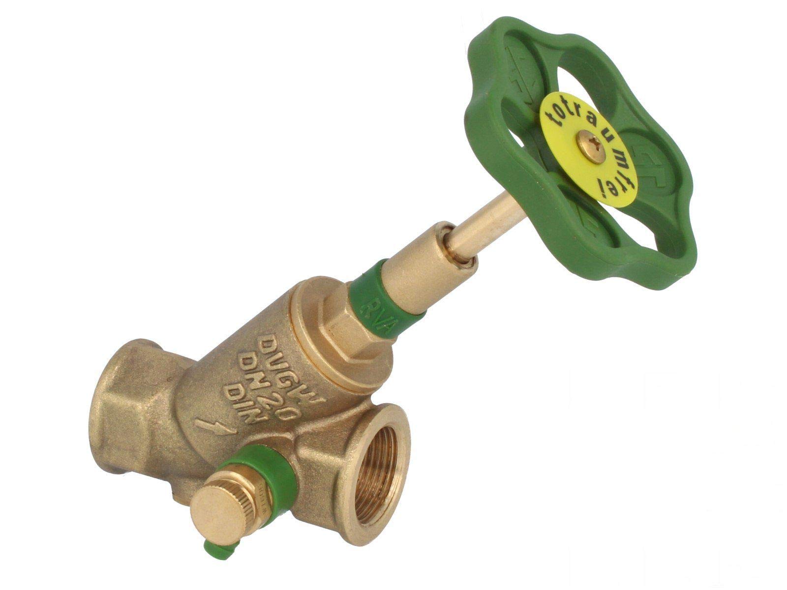 KFR DN 25 Angle Valve 1 Inch with Drain for Drinking Water / DVGW-Approved