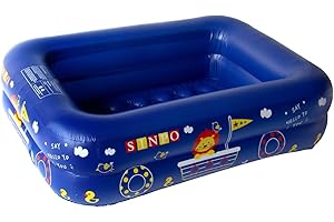 Baiao Inflatable Pool, Inflatable Kiddie Swimming Pool for Adults and Kids, Blow Up Pool for Backyard, Garden, Indoor, or Summer Outdoor(Blue Lion)
