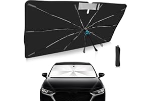 VEENJOY 2025 Upgrade Windshield Sun Shade Umbrella Custom Fit for Mazda 3 Accessories 2019-2025 2026 Mazda3 Hatchback/Sedan Emergency Rain Shield & Dashboard Protector - Durable Auto Accessory