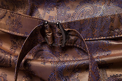 WANNEW Mens Vest Suit Vests Tuxedo Vest Vest for Men(Gold, M)
