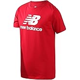 New Balance Boys T Shirts - Short Sleeve Cotton Crewneck Graphic Tees, Athletic Logo Shirts for Boys (Sizes: 8-20)