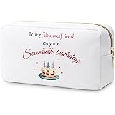 70th Birthday Gifts for Women Makeup Bag 70 Year Old Birthday Gifts for Mom Wife Auntie Grandma Best Friend Turning 70 Gifts Seventies Theme Birthday Party Cosmetic Bags 70th Anniversary Travel Pouch