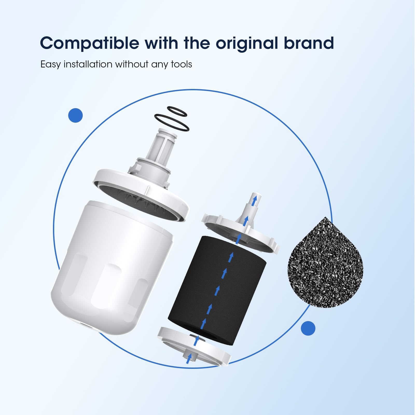 GLACIER FRESH Replacement for DA29-00003G Water Filter, Compatible with Samsung* Aqua-Pure Plus, DA29-00003F, DA29-00003B, HAFCU1, RFG237AARS, FMS-1, RS22HDHPNSR, RSG257AARS, WSS-1, 3 Pack