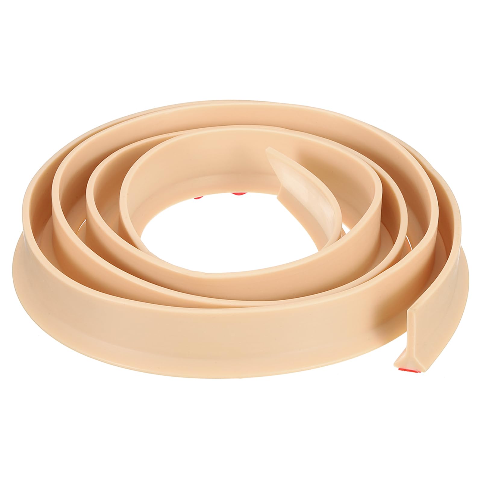 DTGN 79"x0.59"x1.18" (LxWxH) Collapsible Shower Barrier Stopper - 1 Pack - Good for Bathroom Kitchen - L Shape Water Splash Guard Blocker - Khaki