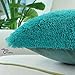 CaliTime Super Soft Throw Pillow Cover Case for Couch Sofa Bed Solid Plush Faux Fur 18 X 18 Inches Teal