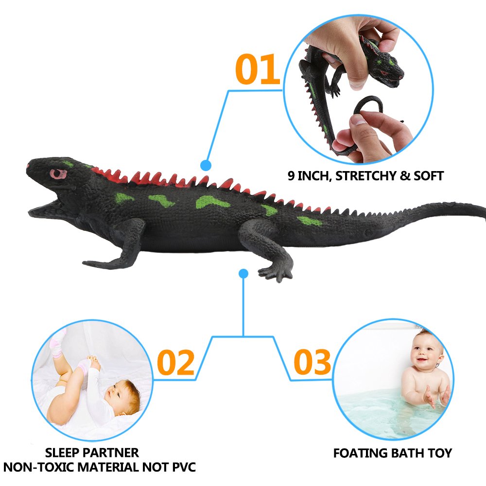 Mua ValeforToy Lizards Toys,Super Stretches Material TPR,9-inch Rubber ...