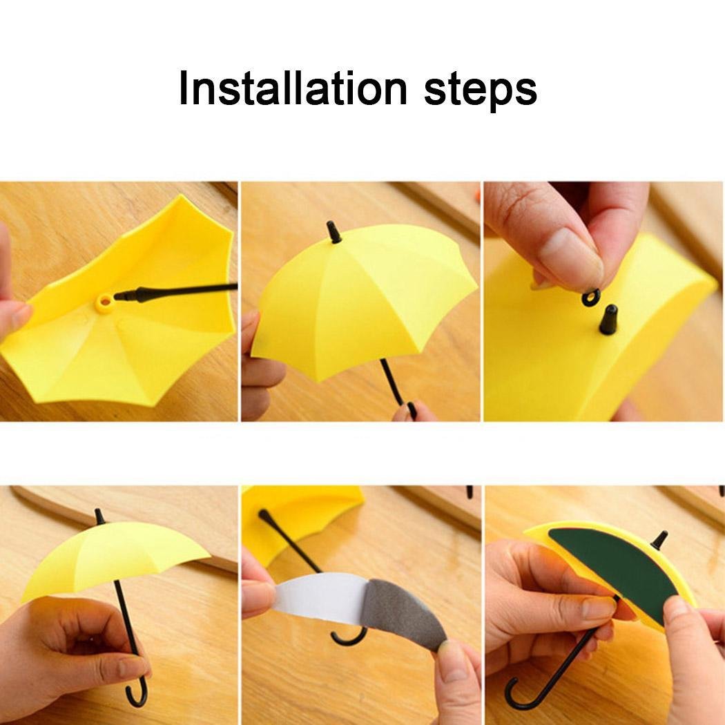 Etuoji Umbrella Wall Hooks Decoration Hanger Key Rack Holder Bathroom Kitchen Organizer Utility Hooks