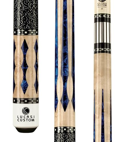 Lucasi ビリヤードキュー 木製 青白 Amazon.com : Lucasi Custom Luminous Blue Birds-Eye Pool Cue with