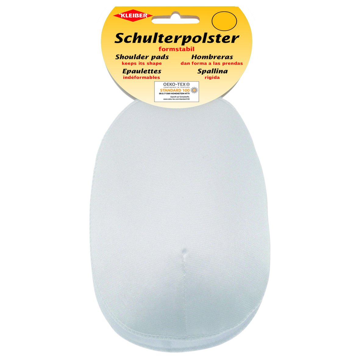 Kleiber KR 5 Hook and Loop Strap Shoulder Pads Raglan 50% Polyamide White 16 x 11.5 x 4 cm