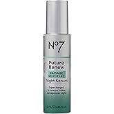 No7 Future Renew Damage Reversal Night Serum - Anti-Aging Peptides Serum for Face - Formulated with Hyaluronic Acid & Niacinamide to Help Reverse Visible Signs of Skin Damage Overnight (0.84 Fl Oz)