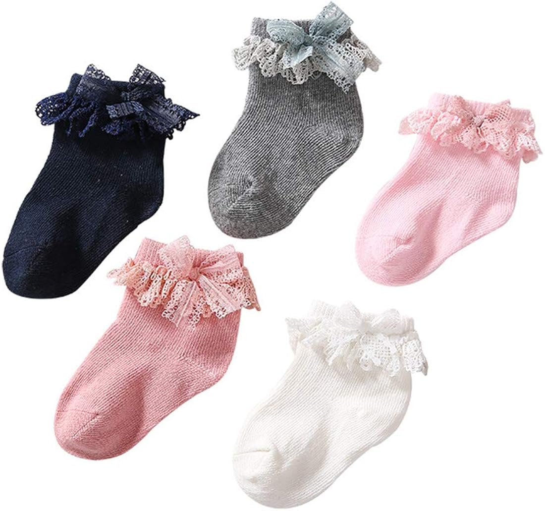 Behele BabyGirl Socks Newborn Baby lace Socks, Newborn