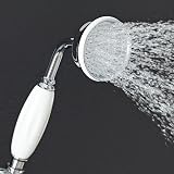 VeeBath Beta 180mm Hand Held Round Shower Head Pencil Type Solid Construction view 5