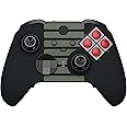 eXtremeRate Classic NES Style Faceplate Cover, Soft Touch Front Housing Shell Case Replacement Kit for Xbox One Elite Series 2, Xbox Elite 2 Core Controller Model 1797 - Accent Rings Included