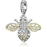 Lucky Animal Charms For Bracelets 925 Sterling Silver Charm Bead birthday charms Christmas charms for bracelets (Honeybee Charms)