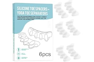 SNGBYTU 4 Pcs Silicone Toe Spacers – Correct Overlapping Toes, Bunions, Hammer Toe