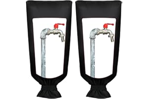 TWOWYHI 2 Pack Outdoor Faucet Cover for Winter 35" Lx18 W Large Hose Cover Socks Outside Garden Faucet Antifreeze for Freeze Protection Insulated Long Water Spigot