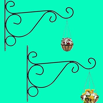 Nutech Impex 2pcs Wall Brackets Hook For Hanging Plants Wrought