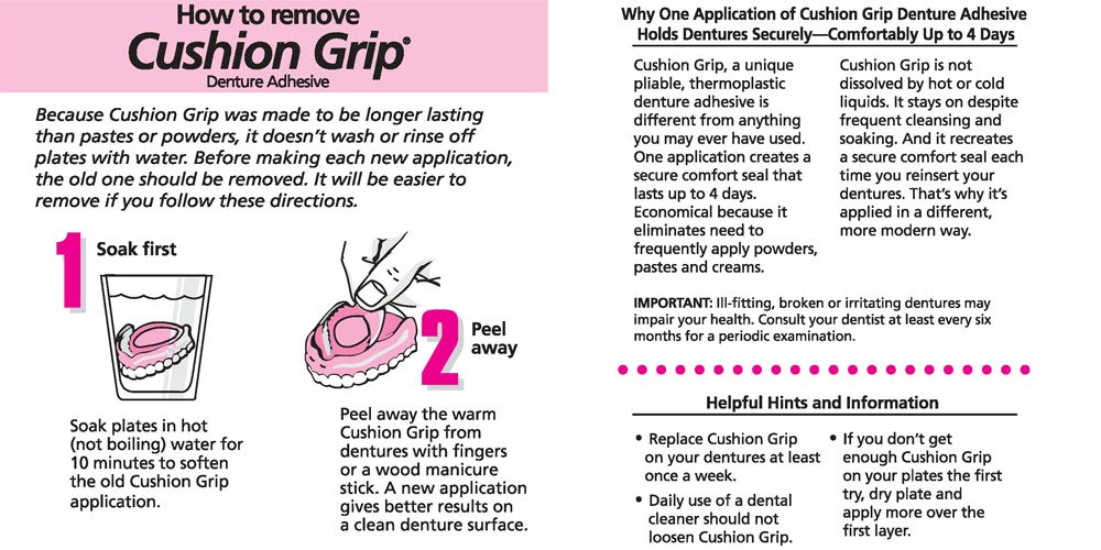 Cushion Grip - a Soft Pliable Thermoplastic for Refitting and Tightening Dentures 1 Oz (28 Grams): Industrial & Scientific