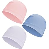 Hovyjumz Cotton Skull Cap Sleep Cap Beanie Helmet Liner for Men Women | 3 Pieces Soft Skully Head Cover,Chemo Headwear Night Hat,Lightweight Running Cycling Hats,Sleeping Cap