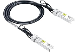 10GTEK SFP+ DAC Twinax Cable, 10G SFP+ to SFP+ Direct Attach Copper Patch Passive Cable for Cisco SFP-H10GB-CU0.25M, Ubiquiti