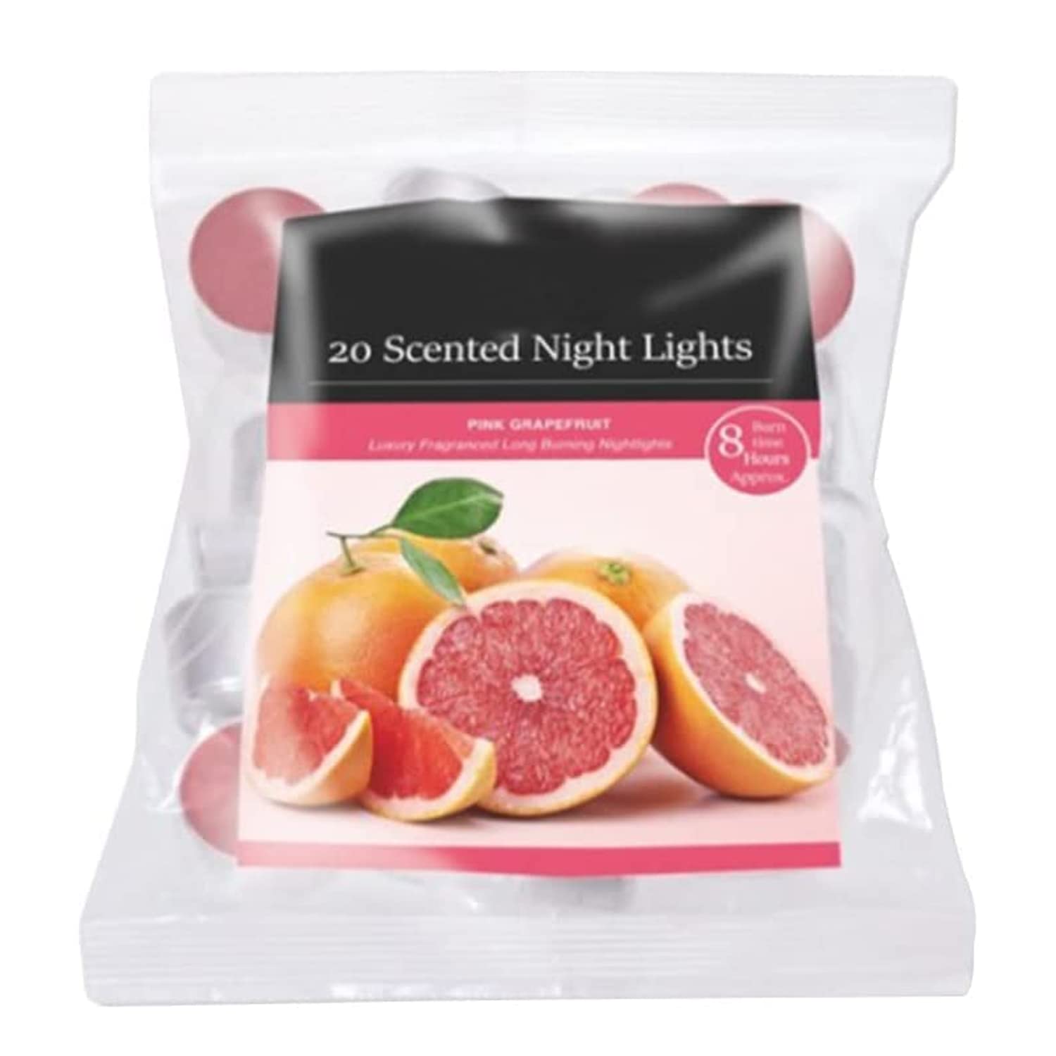 OnlineStreet Scented Tealight Votive Candles Pack - Wax Tarts in Different Assorted Refreshing Fragrances with 8 Hours Burning Time (Pink Grapefruit)