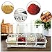 SHSYCER Clear Seasoning Box Acrylic Seasoning Storage Clear Spice Organizer Salt and Sugar Container Condiment Holder Container Spices, with 4PCS Plastic Spoons