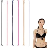 FREEBLOSS 6 Pcs Halter Neck Bra Straps Replacement 6 Colors Decorative Bra Straps for Women Adjustable Halter Neck Lingerie Strap Replacement