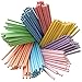 Terra Products 200 Pack Biodegradable Paper 8 Colors Rainbow Chevron for Juices, Shakes, Smoothies, Party Supplies Decorations Drinking Straws