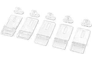T Tulead Mini Hinge Hasp Acrylic Hasp Buckle Box Clear Hinge Latch Hasp Lock Hinge Latch Buckles Pack of 5