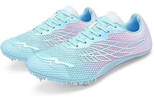 Purfitall Track and Field Shoes for Mens Women Spikes Shoes Jumping Sneakers Professional Running Nail Shoes