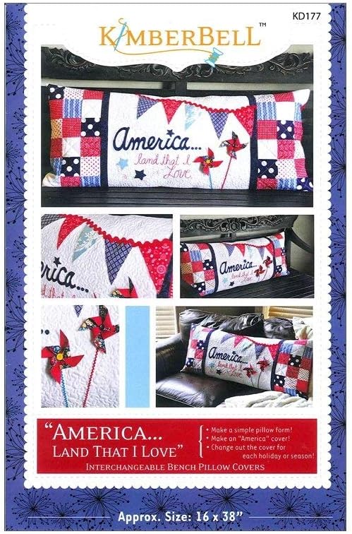 Amazon Com Kimberbell America Land That I Love Bench Pillow Cover Pattern Arts Crafts Sewing