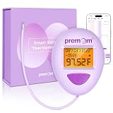 Premom Smart Basal Body Thermometer for Ovulation: Long-Tip for Hands-Free, Digital Ovulation Tracker with 1/100th Degree High Precision, Backlight & 60 Memory | Premom App Supported | EBT-380