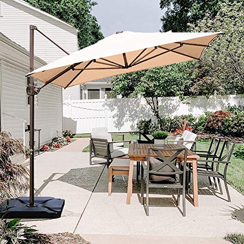 Abba Patio 12.5 x 8ft Offset Patio Umbrella Rectangular Cantilever