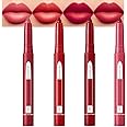CAKAILA 4 Pcs Matte Lip Liner Pencil Sets,Retractable Waterproof Lip Liner Pencil,High Pigmented Lipliner for Daily Makeup,Lipstick Long Lasting Smudge Proof for Women,No Sharpener Required