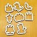 (Set of 16-Pack)Unicorn Cookie Cutter Fondant Mold Set, 8 DIY Cookie Cupcake Cake Fondant Decorating Molds,with 8 Unicorn Printing Mold For Baby Shower Wedding Party Supplies Favors(B)