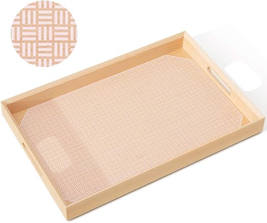 Amazon Com Zens Decorative Tray Serving Tray With Handle 18 7