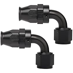 Podavelle 8AN PTFE Hose End Fitting 90 Degree Elbow