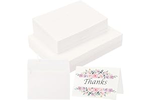 PROSUITES 30 Sets Blank Watercolor Cards with Envelopes, 140lb/300GSM Cotton Watercolor Paper Cards, 4 x 6 in Foldable Watercolor Postcards with Envelopes for Greeting Cards Birthday Wedding Invitations