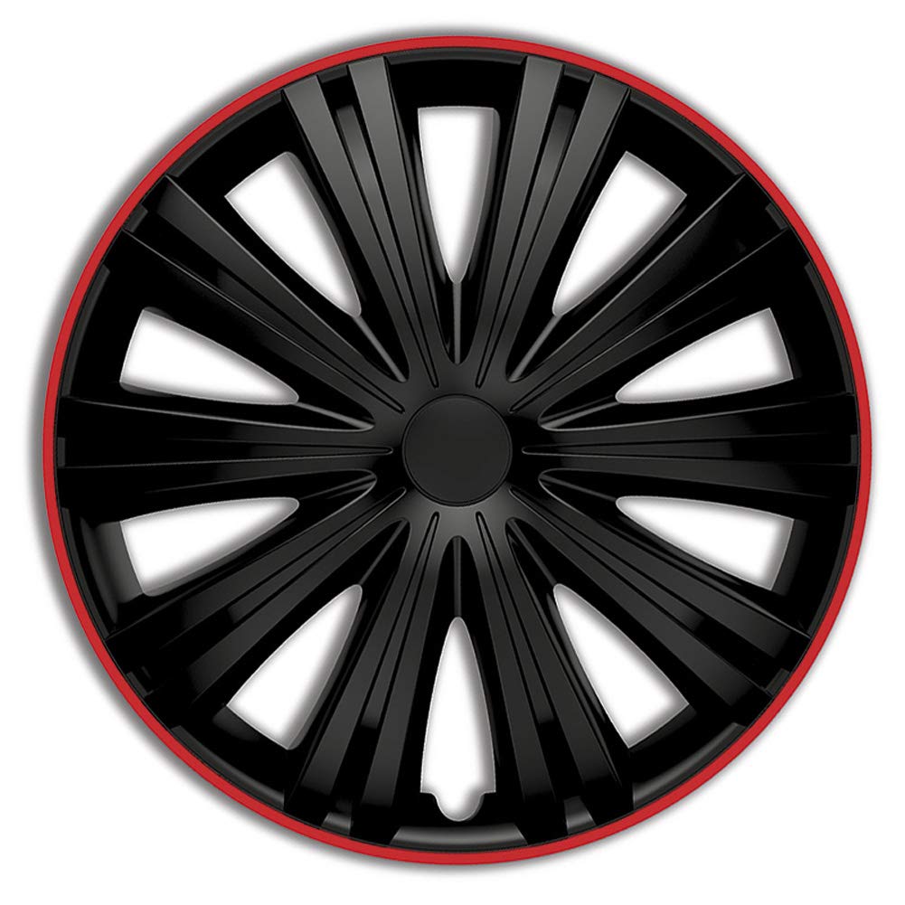 AutoStyle Set of 4 wheel covers Giga R 16-inch black/red