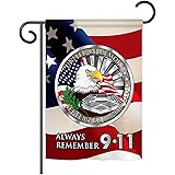 Breeze Decor G161063 Always Remember 9 11 Americana Patriotic Impressions Decorative Vertical Garden Flag 13" x 18.5" Printed In USA Multi-Color