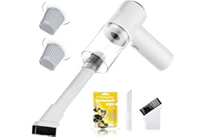 Mini Handheld Vacuum Cleaner Keyboard Computer Vacuum Cleaner Cordless Powerful Suction Wet/Dry Use Lightweight Portable Rech