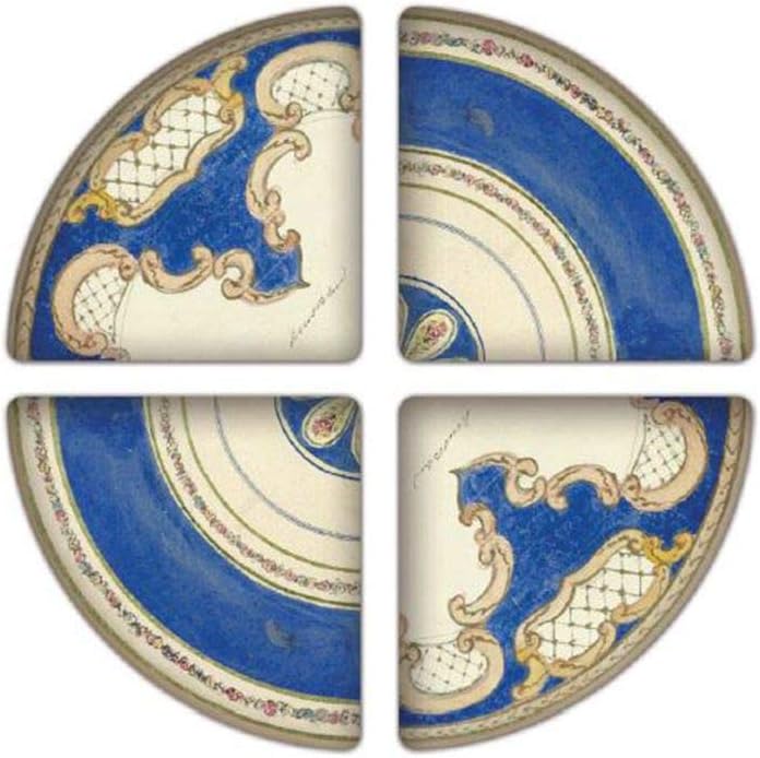 Set 4 Slices BACI MILANO Cheers in Blue Melamine PLSLI.CHE02