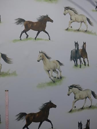 Verdunklungsstoff Mit Pferd Gardinen Dimout Vorhangstoff Amazon