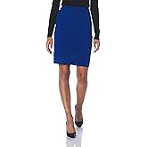 Star Vixen Women's Below-Knee Pencil Skirt with Back Slit, Royal, Large